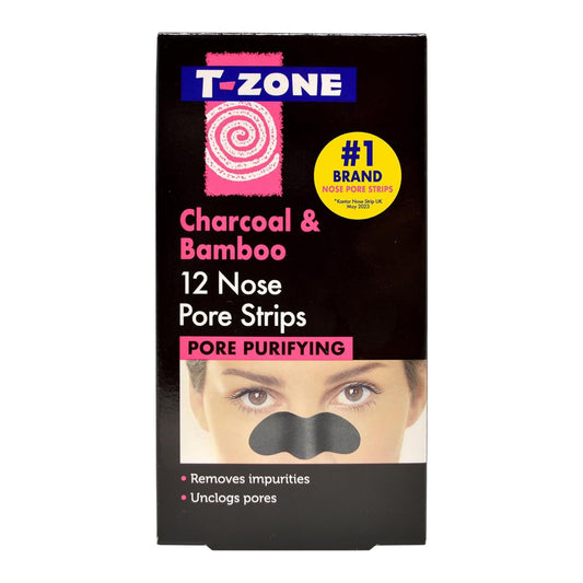T-Zone Charcoal & Bamboo Nose Pore Strips 12's