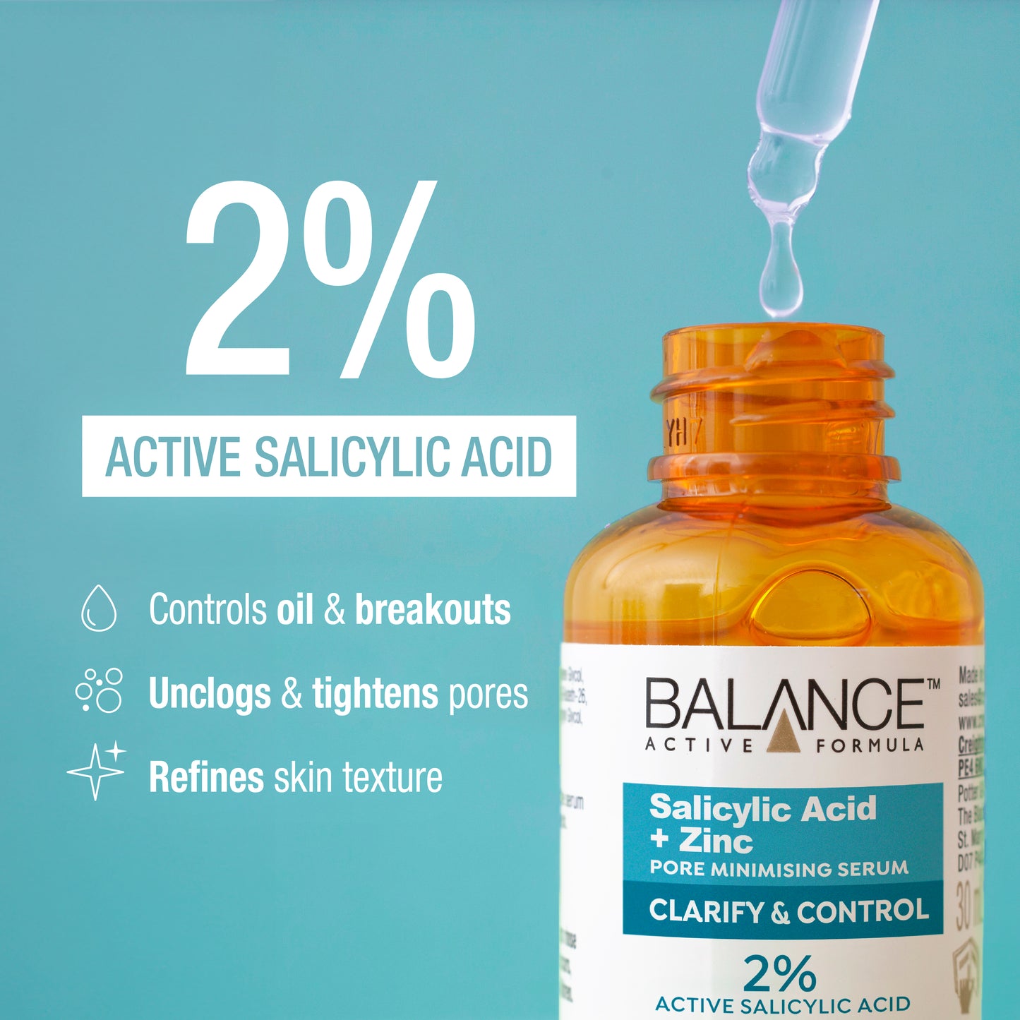 Balance Active Formula Salicylic Acid & Zinc Pore Minimising Serum 30ml