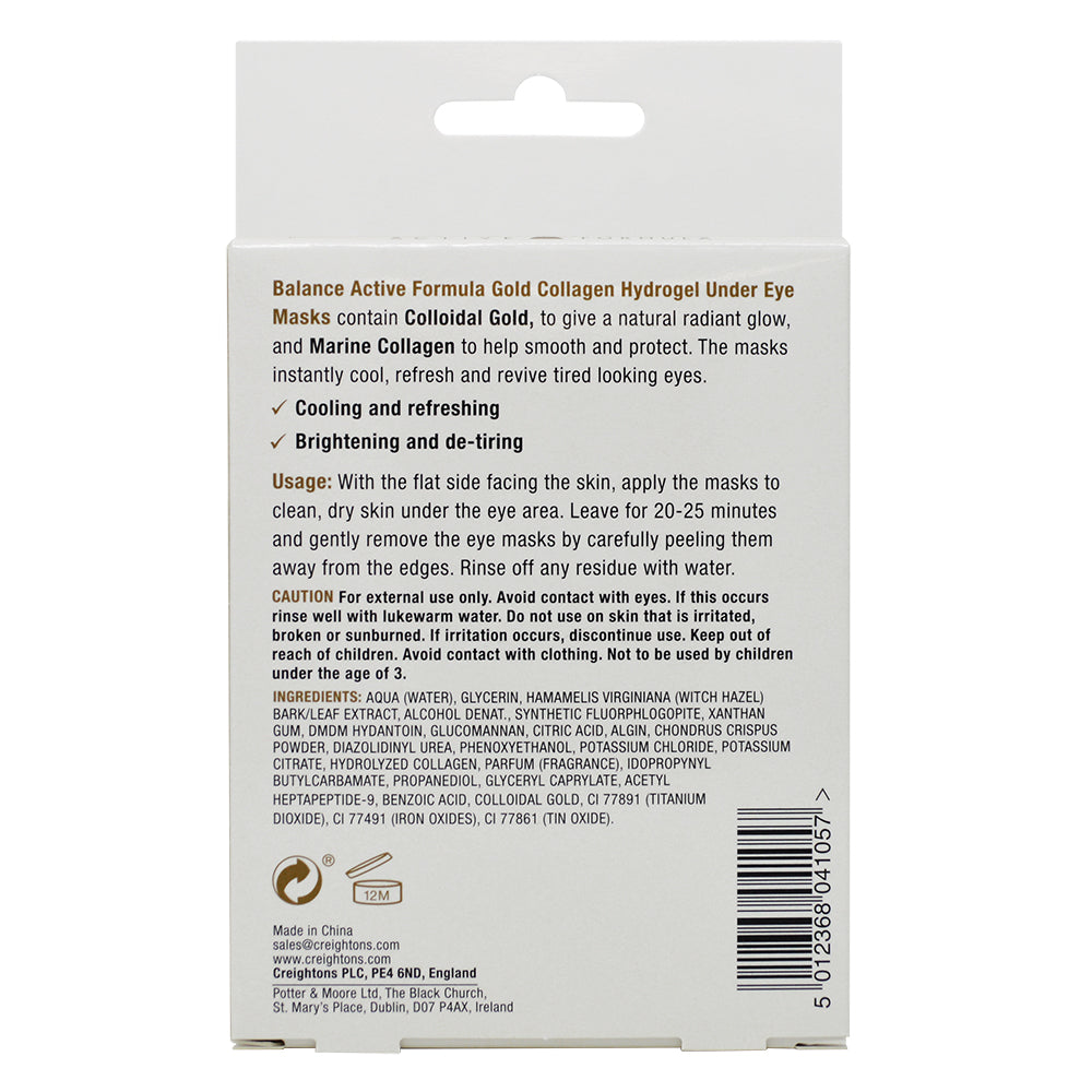 Balance Active Formula Gold + Marine Collagen Hydrogel Under Eye Masks