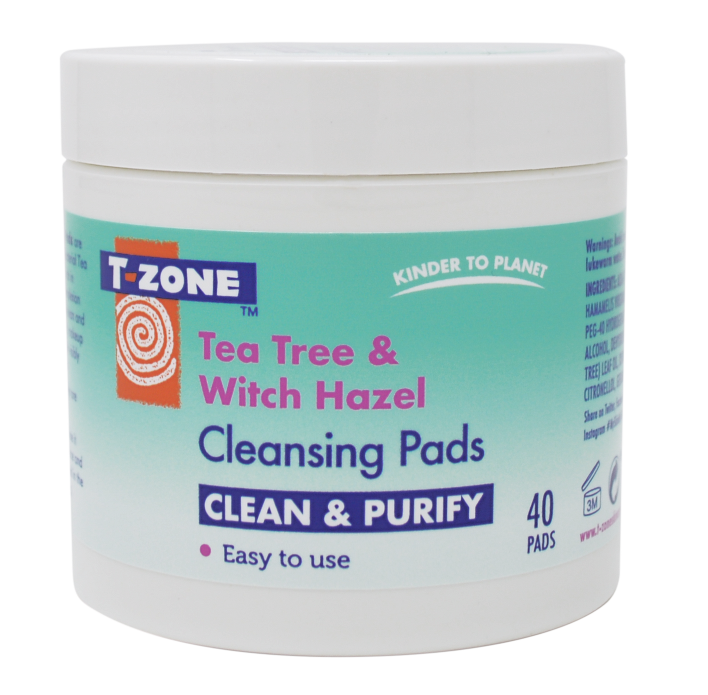 T-Zone Tea Tree Witch Hazel Deep Cleansing Pads 40's