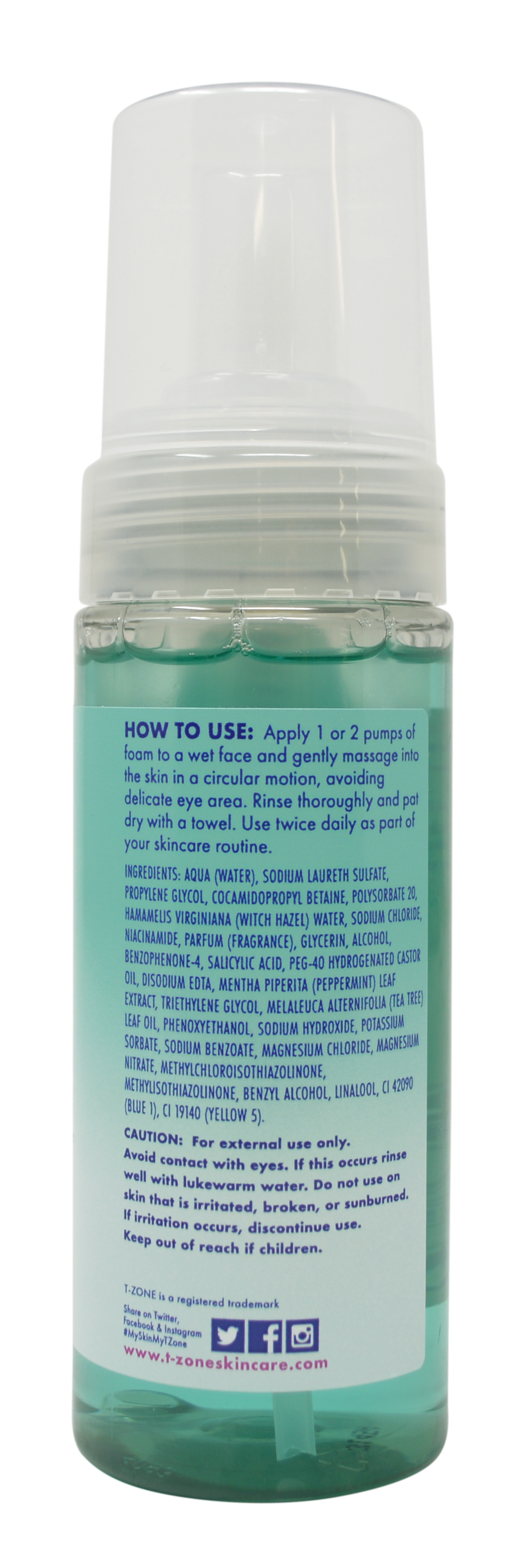 T-Zone Tea Tree & Witch Hazel Foaming Face Wash 150ml